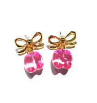Image 4 of Gold Bow Toothy earrings