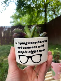 Image 3 of Tiger Jaws in "I'm trying very hard not to connect with people right now" Mug