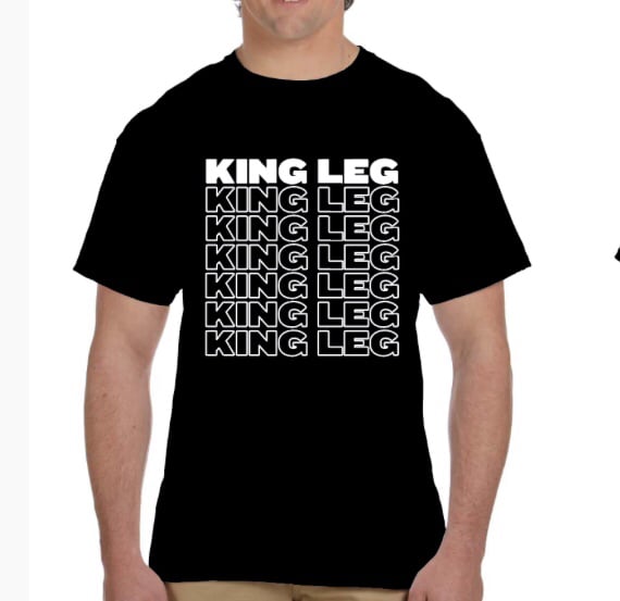 Image of King Leg Repeat Black T