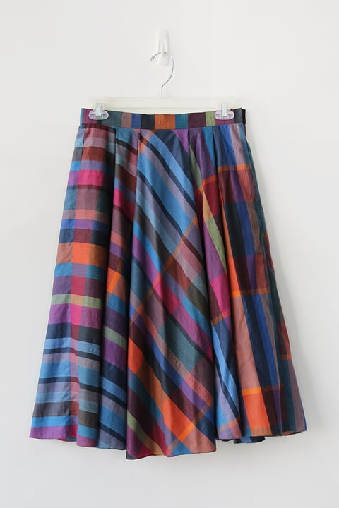 Image of SOLD Rainbow Plaid Skirt