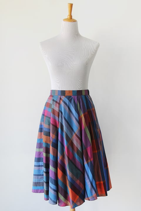 Image of SOLD Rainbow Plaid Skirt