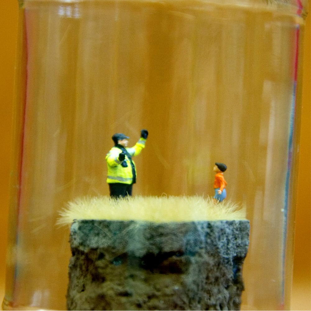 THE GREAT ADP DEBATE "Well Mine's This Big You Little Shit" - Jimmy Cauty Jam Jar Artwork