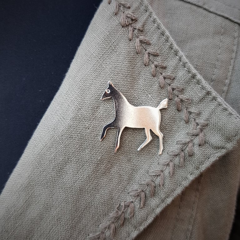 White Horse of Cherhill Lapel Tack Image 2