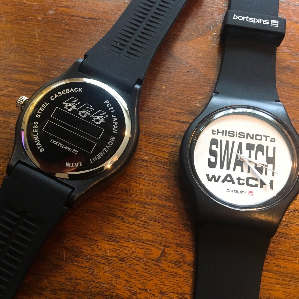 Image of tHISiSNOTa SWATCH wAtCH Watch and Stickers