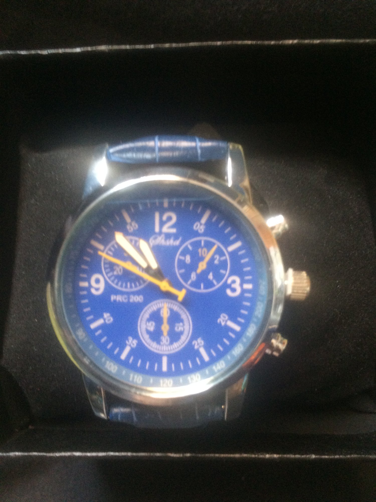 Image of Men’s ‘Blue Crocodile Skin Leather Arabian Ashad’ Watch