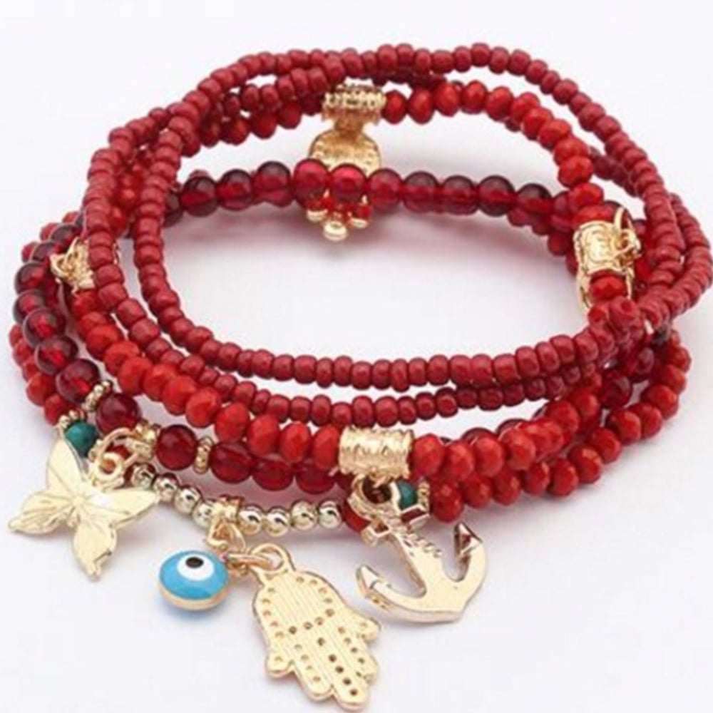 Image of KABBALAH SET OF BEADED BRACELETS
