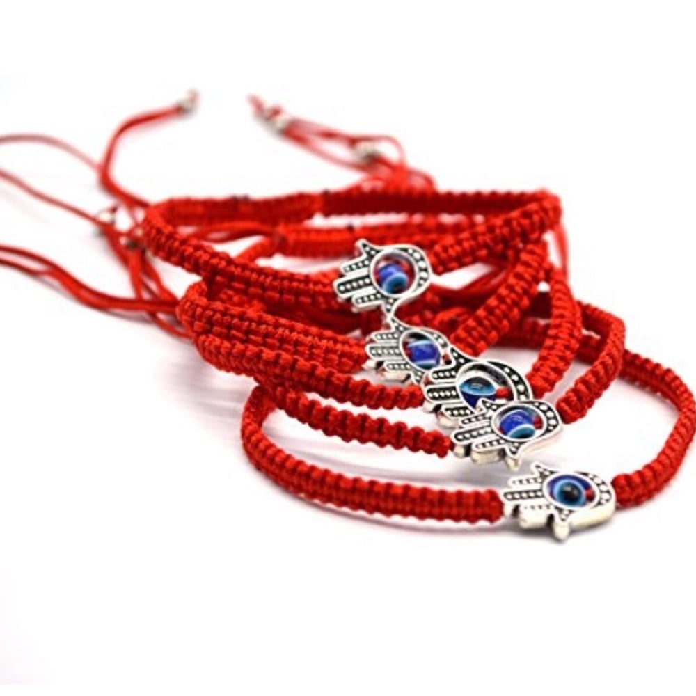 Image of HASMA BRAIDED PULL CORD BRACELET WITH EVIL EYE