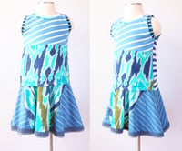 Image 2 of isabella ikat 4/5 blue stripe skirt set courtneycourtney blues striped matching tank sleeveless