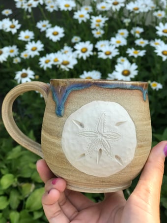 Image of Sand Dollar Marbled Mug Pre-Order