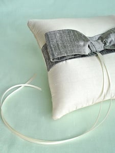 Image of Silk Sash Ring Pillow - More Colors