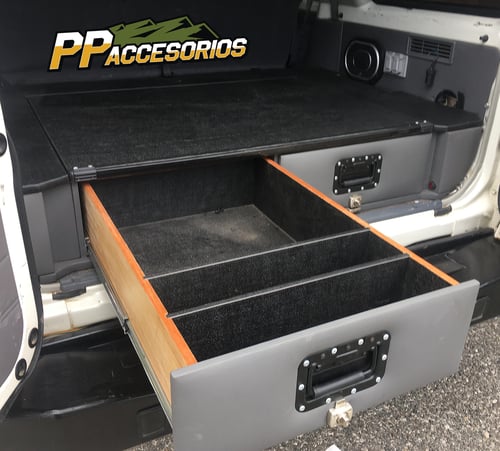 Image of PPaccessories Toyota Land Cruiser Prado/76/77 series drawer slide system 