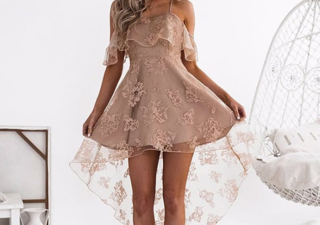 Image of Hot style sexy lace halter dress
