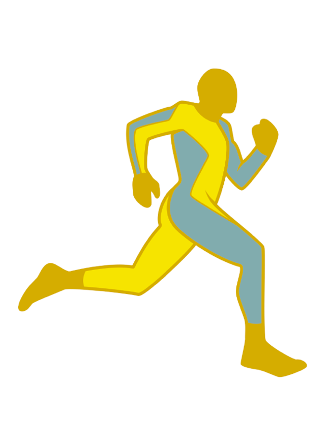 Image of The Running Man (Gold) by Clay Graham
