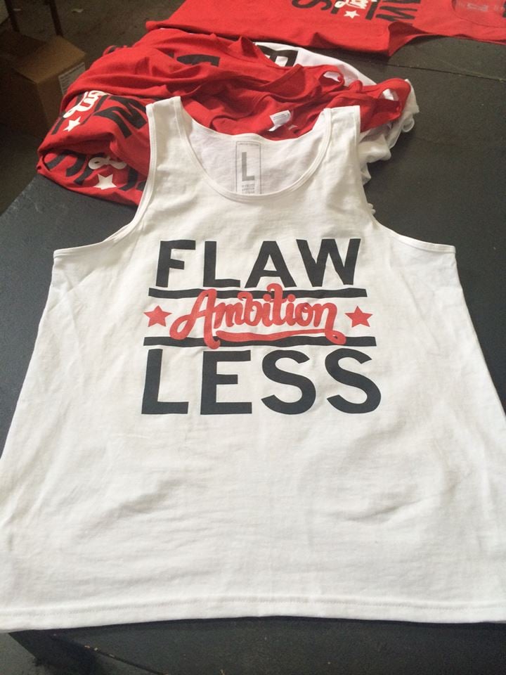 Image of White/Black/Red Tank