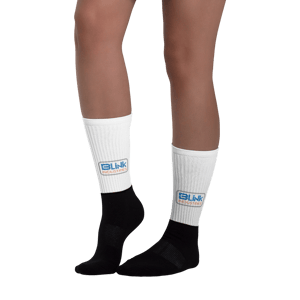 Image of Socks - blue and orange logo