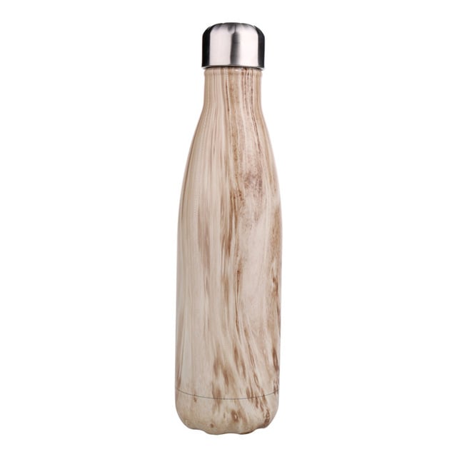 Image of Stainless Steel Insulated Thermo Bottle - Light Wood