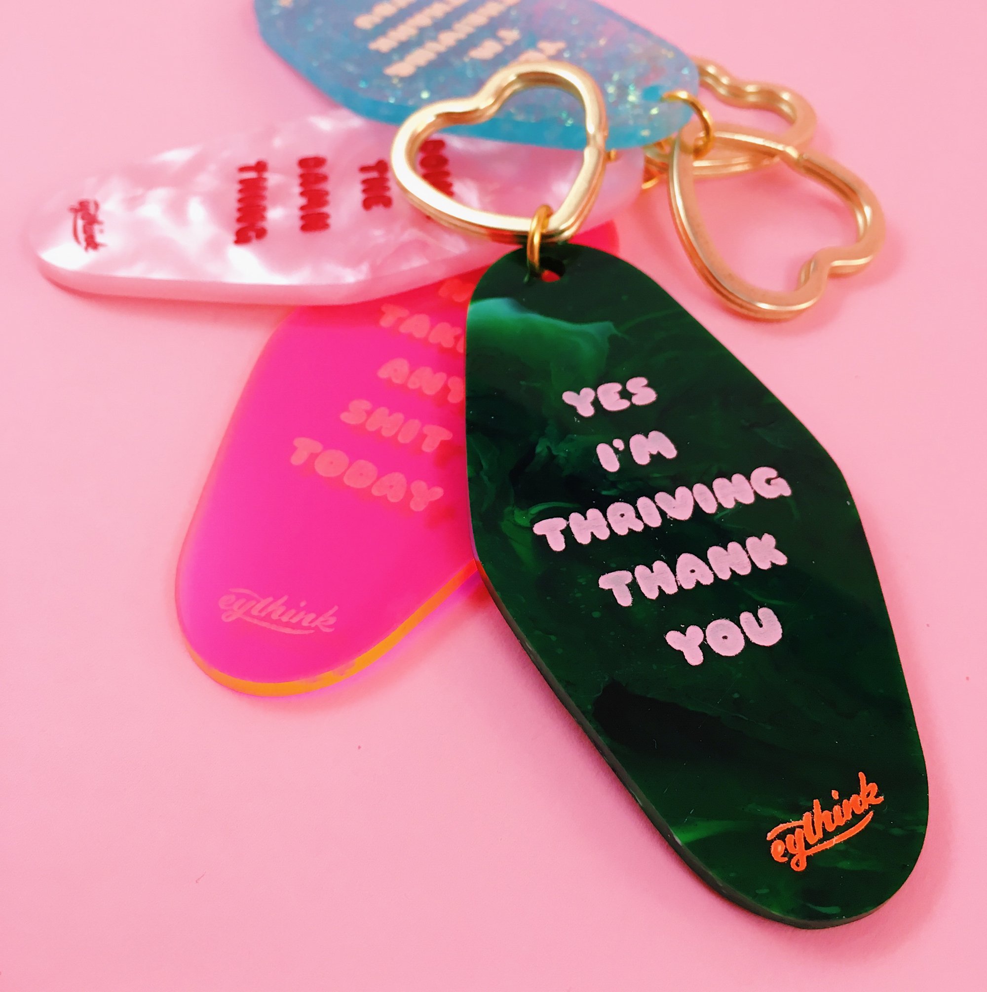 Image of Retired: Yes I’m Thriving motel key tag