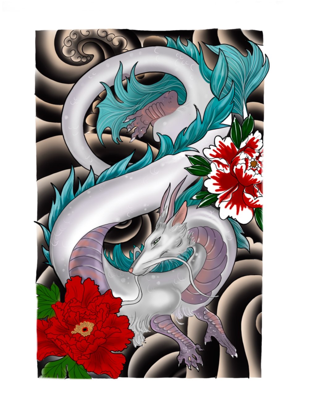 Image of "Haku" Spirited Away print 