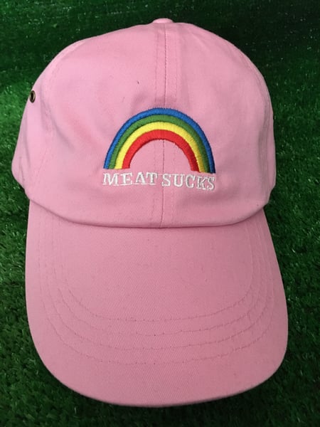 Image of Meat Sucks Rainbow hat