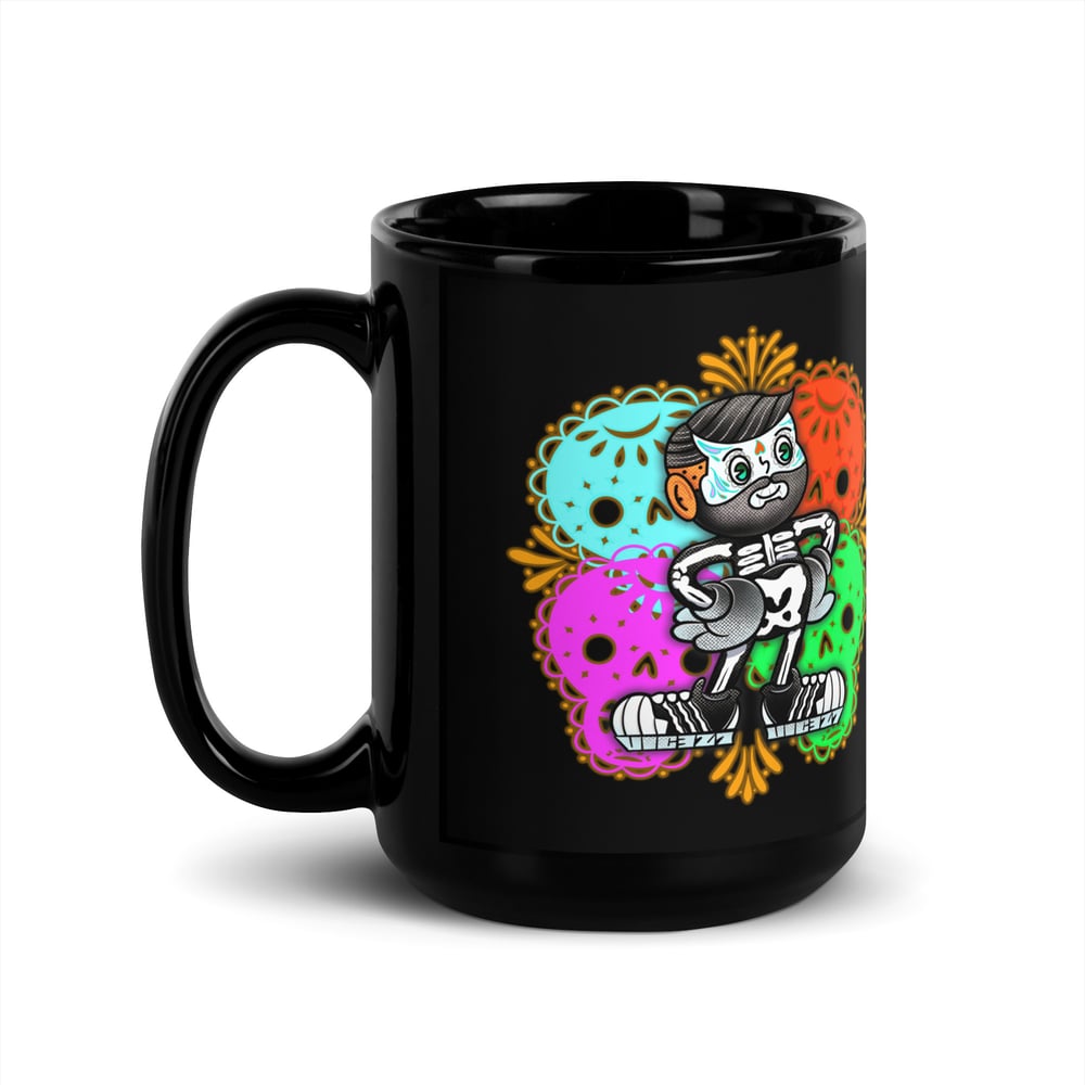 Dia de los opinions-Black Glossy Mug