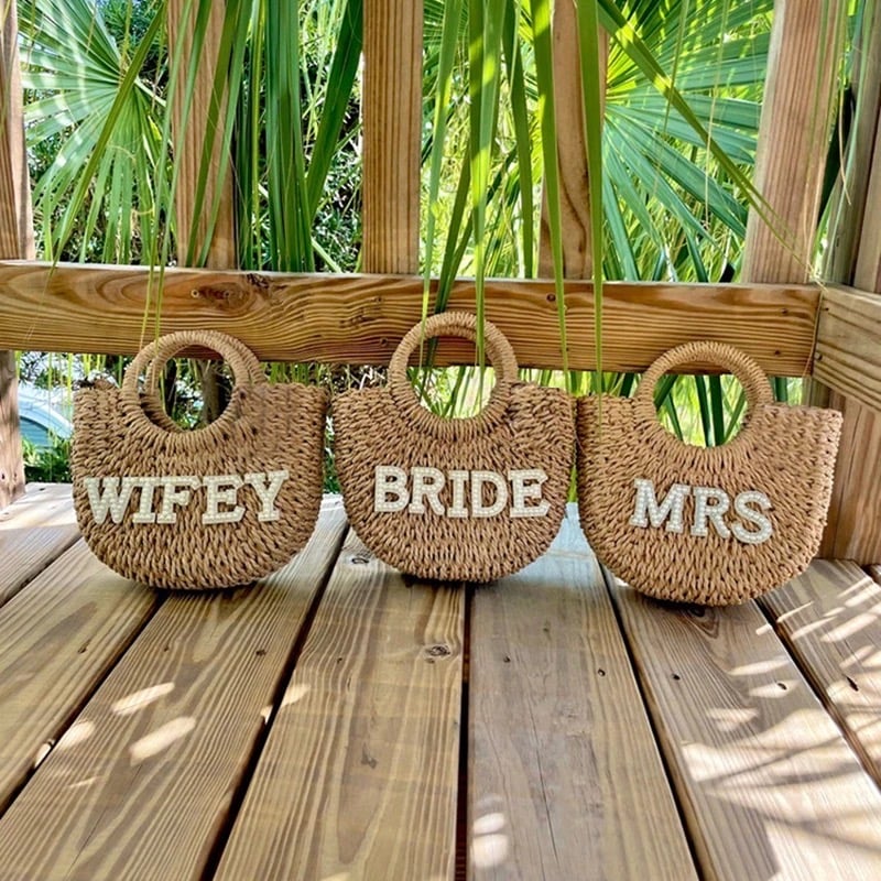 Image of Bridal Straw Bag 