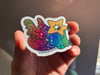 glitter rainbow starpion sticker