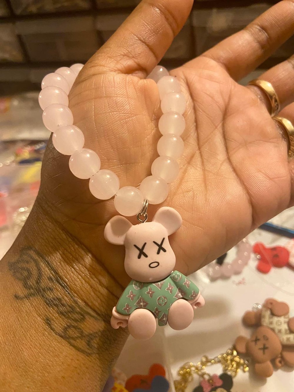 Image of Designer inspired louis vuitton teddy bear bracelets