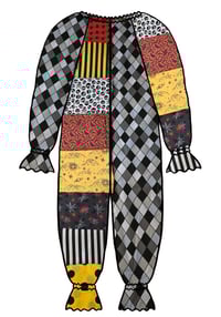 Image 1 of Jester Necromancer patchwork suit/dress (MTO)