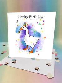 Honky Birthday Goose Game Card