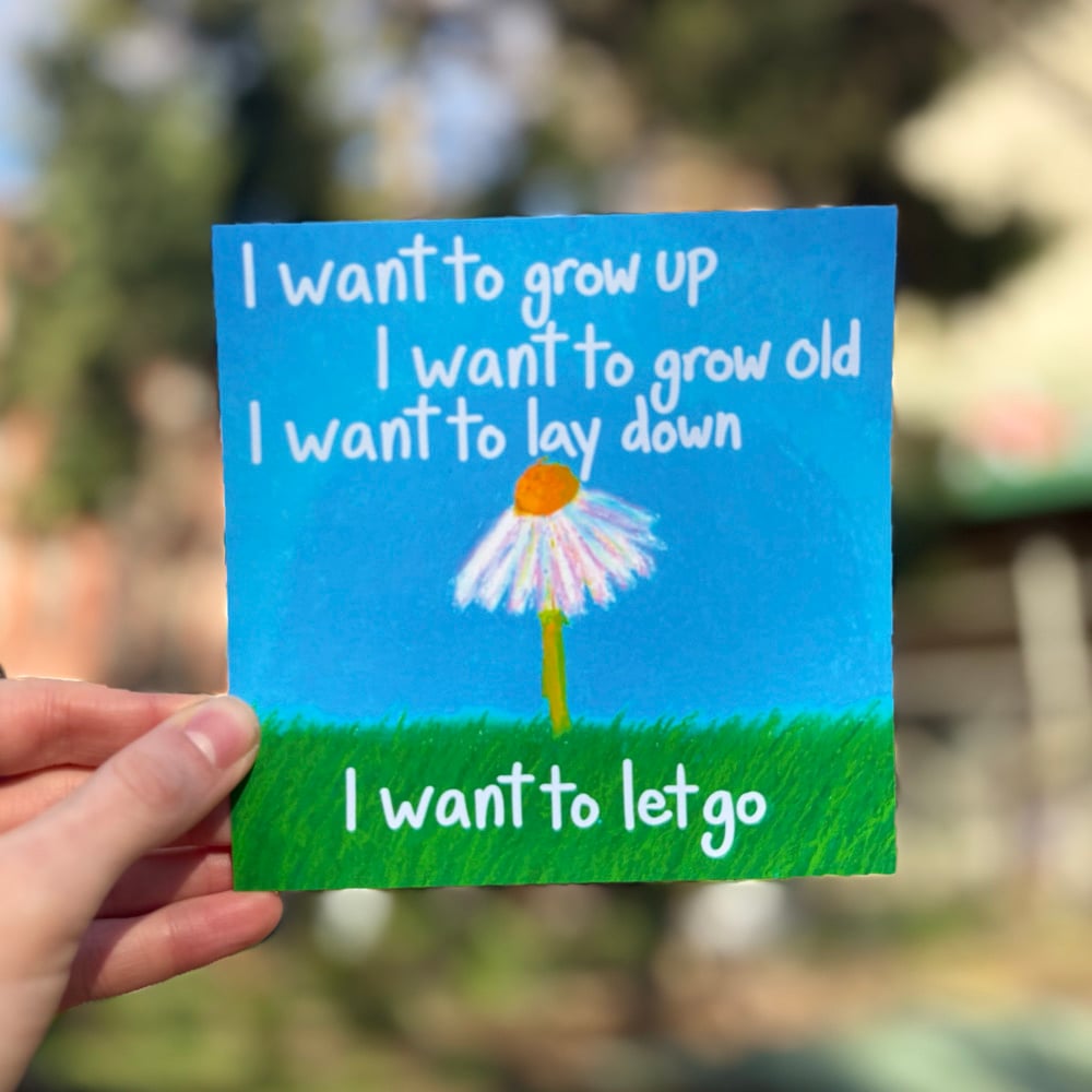 Image of grow (with words) 5x5 mini art print