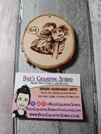 Image 3 of Hand Pyrography Labyrinth Movie ornaments