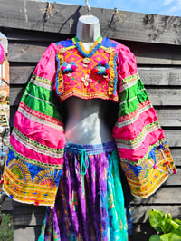 Image 5 of Vintage Fez Crop Tribal Top 32-34 inch chest 