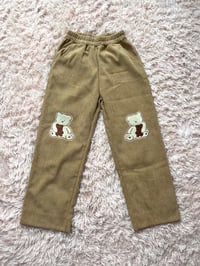 Image 1 of High Water Wide Leg Bear Corduroy Pants.