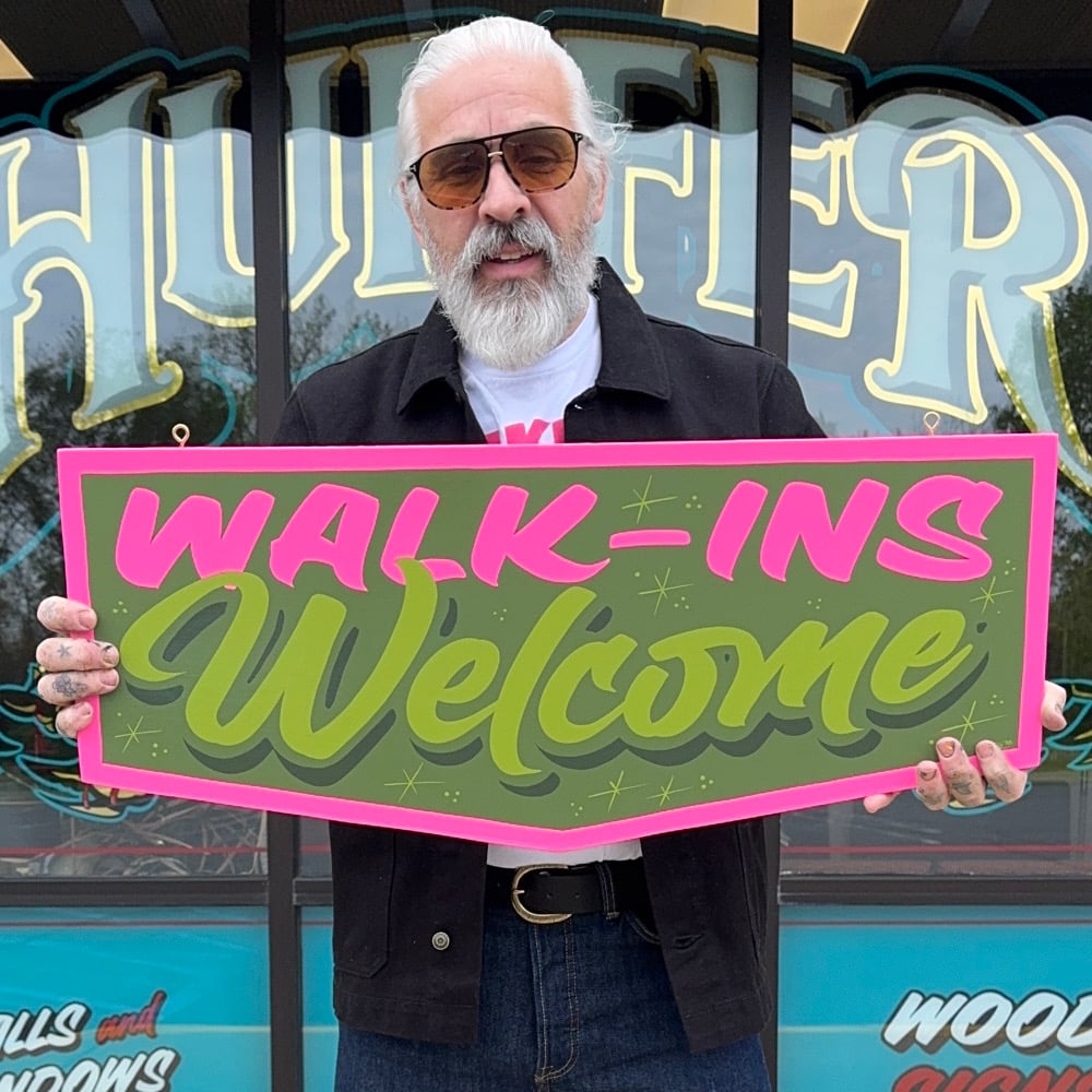 Walk Ins Welcome/ See Ya Later- Wood Cutout | Hurfer Hand Painted