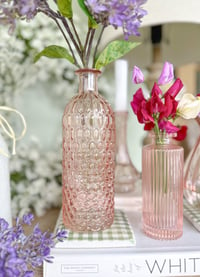 Image 4 of SALE! Pale Pink Glass Bud Vases ( Sets or Singles )