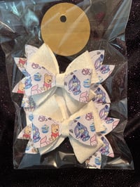 Image 3 of 4" Yellow Bear Leather Bows