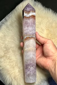 Image 2 of Large Amethyst With Mexican Lace Agate Generator #2411