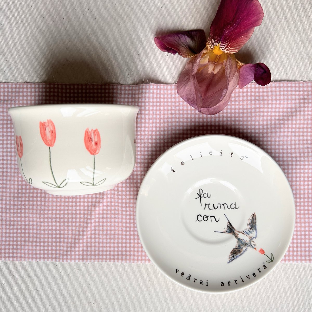 TAZZA CAFFELLATTE + PIATTO FELICITÀ