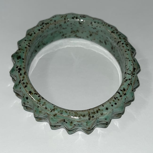 Mint Chocolate Studded Bracelet - 7.25 in Inner Circumference