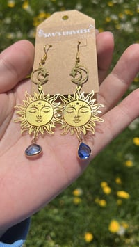 Image 1 of Celestial Sun Earrings 🌞✨🌀🌿