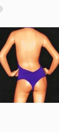 Image 2 of Purple Slinky Rhinestone Shorts Romper