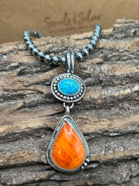 Image 1 of Orange Spiny Dangle Pendant