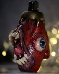 Image 1 of Mini Bic lighter sleeve-The Visceral Grin, Egg Of The King - Handcrafted OOAK