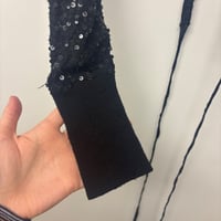 Image 5 of silk + sequin wrap top