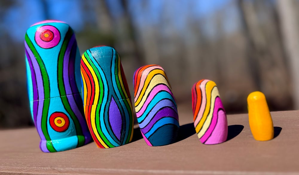 Image of Matryoshka Russian Nesting Dolls Handpainted Yo-Yoists