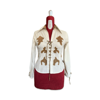 Image 1 of Lace-Up Cowboy Shirt with Appliqué – Upcycled