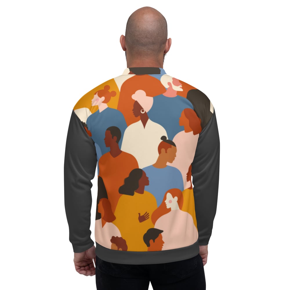 Image of Unisex Faces Bomber Jacket