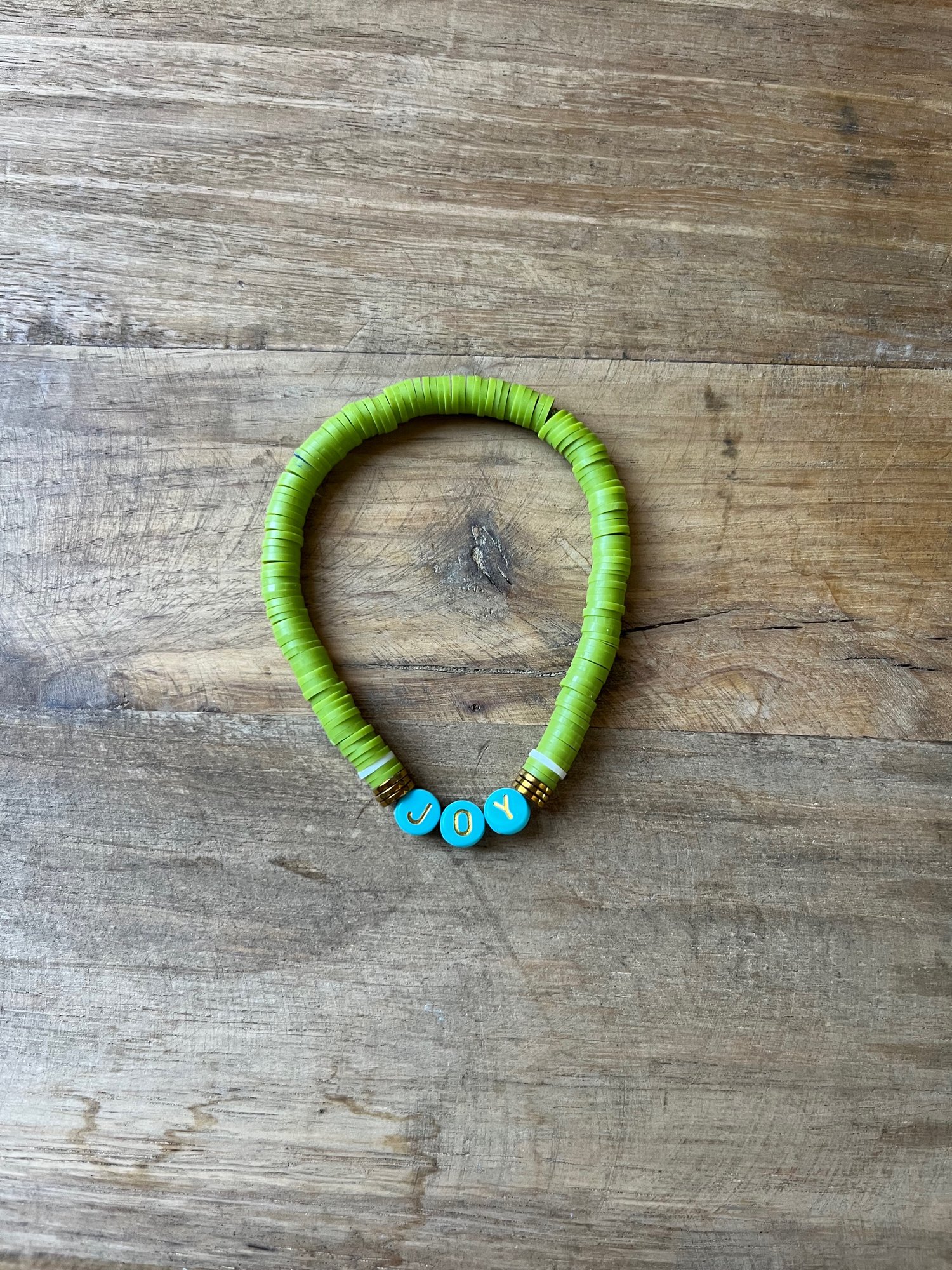 Image of Lt Green & Turquoise JOY bracelet