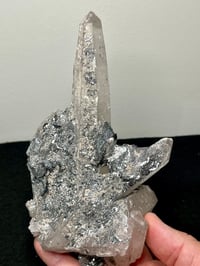 Image 7 of Inner Mongolian Quartz Cluster With Stibnite #2491
