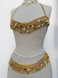 Image 1 of Mini Chainmail Top, Pearl and Crystal Embellished